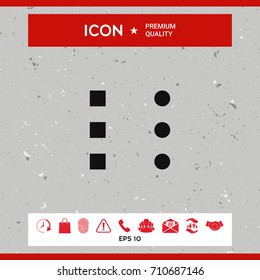 Menu icon for mobile apps and websites