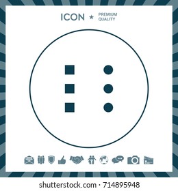 Menu icon for mobile apps and websites