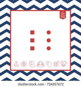 Menu icon for mobile apps and websites