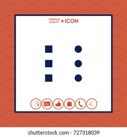 Menu icon for mobile apps and websites