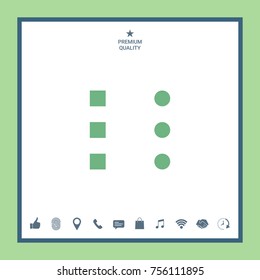 Menu icon for mobile apps and websites