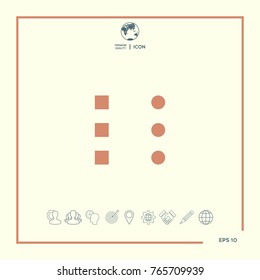 Menu icon for mobile apps and websites