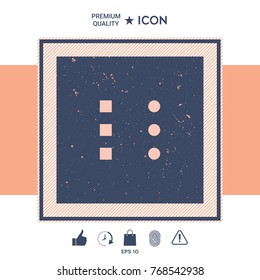 Menu icon for mobile apps and websites