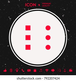 Menu icon for mobile apps and websites