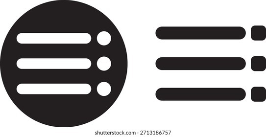 Menu icon in modern stroke line style. Website Navigation Menu Icons. Vector Set of UI Design Elements. Interface Design Vector Icon Set of hamburger Menu.