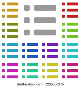 menu icon in multi color. Simple glyph vector of web set for UI and UX, website or mobile application
