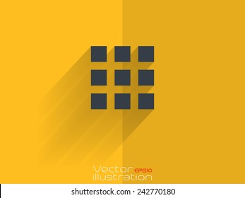 Menu icon on yellow background
