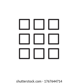 icono de menú esquema de diseño de ilustración vectorial estilo negro. aislado en fondo blanco
