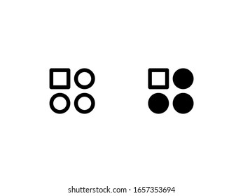 Menu icon. with outline and glyph style