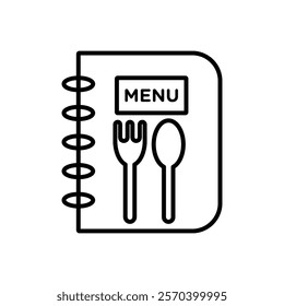 Menu icon Outline thin set