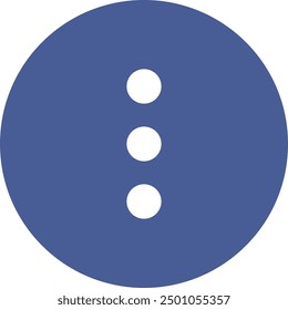 Menu icon. Round blue icon in flat style for mobile apps, UI and web design