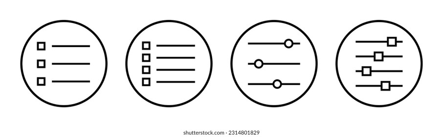 Menu Icon set illustration. web menu sign and symbol. hamburger menu symbol