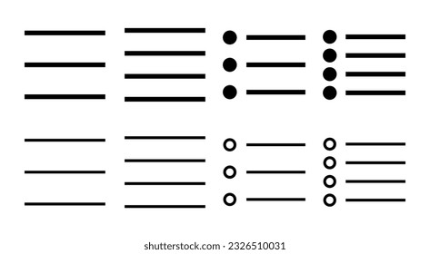 Menu Icon set illustration. web menu sign and symbol. hamburger menu symbol