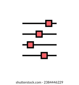 Icono de menú, ilustración. símbolo y signo de menú web. símbolo del menú hamburguesa