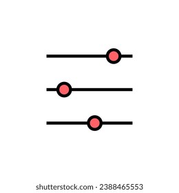 Icono de menú, ilustración. símbolo y signo de menú web. símbolo del menú hamburguesa