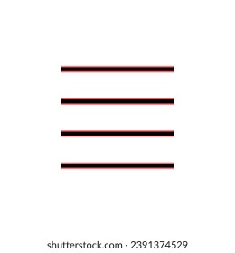 Icono de menú, ilustración. símbolo y signo de menú web. símbolo del menú hamburguesa
