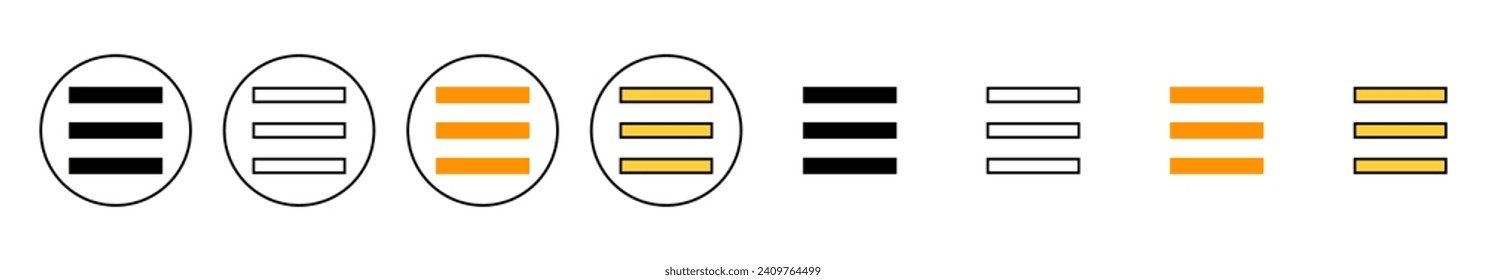Menu Icon set vector. web menu sign and symbol. hamburger menu symbol