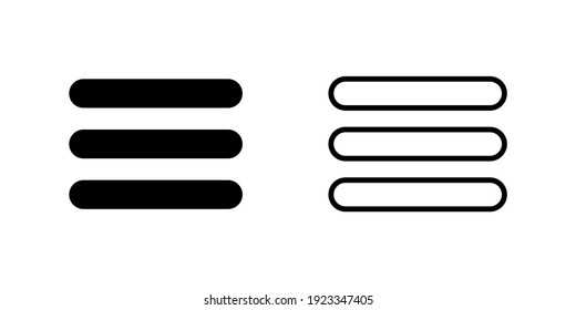 Menu Icon Set. Web Menu Icon. Hamburger Menu Symbol