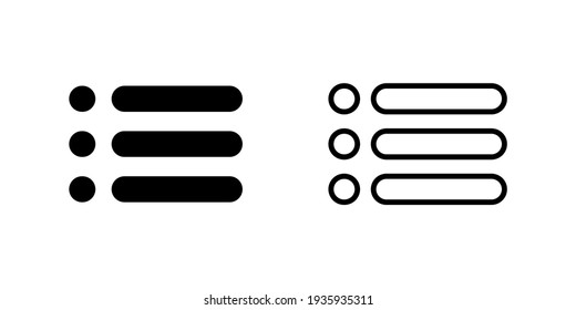 Menüsymbol eingestellt. Web-Menü-Symbol. Hamburger-Menü-Symbol