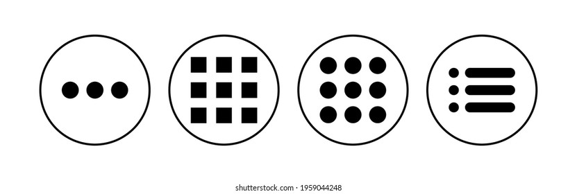Menu Icon set. web menu icon. hamburger menu symbol