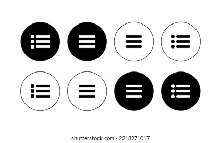 Menu Icon set. web menu icon. hamburger menu symbol. flat menu - stock vector.	
