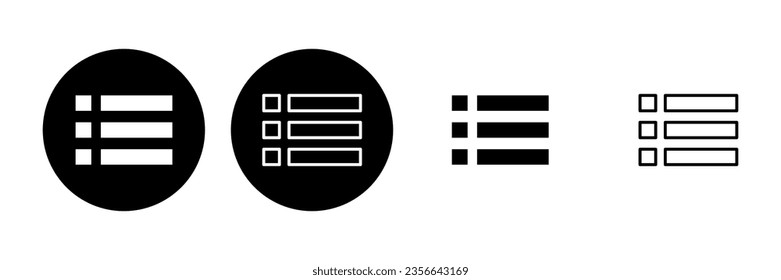 Menu Icon set. web menu icon. hamburger menu symbol