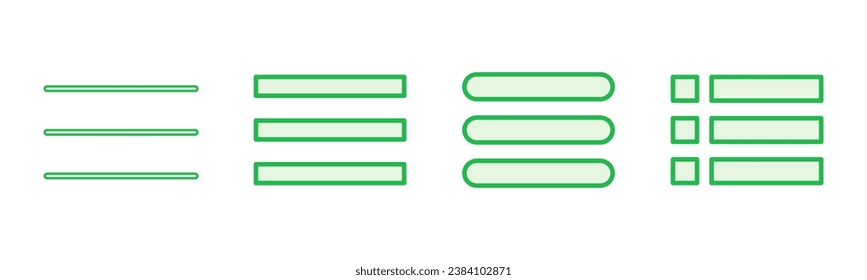 Menu Icon set. web menu icon. hamburger menu symbol