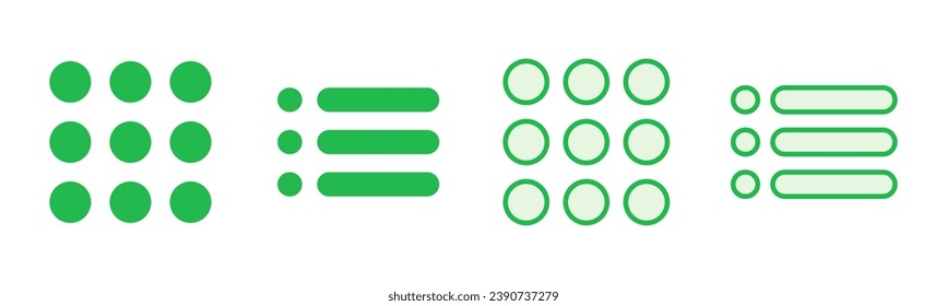 Conjunto de iconos del menú. icono de menú web. símbolo del menú hamburguesa
