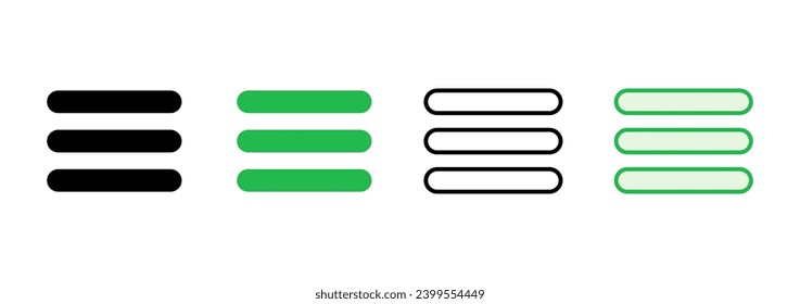 Menu Icon set. web menu icon. hamburger menu symbol