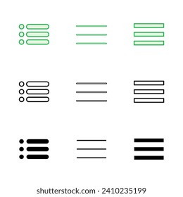 Menu Icon set. web menu icon. hamburger menu symbol