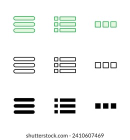 Menu Icon set. web menu icon. hamburger menu symbol