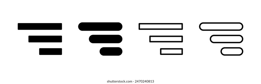 Menu Icon set. web menu icon. hamburger menu symbol