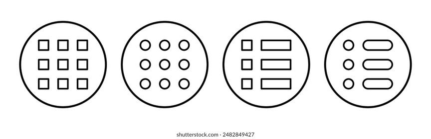 Menu Icon set. web menu icon. hamburger menu symbol