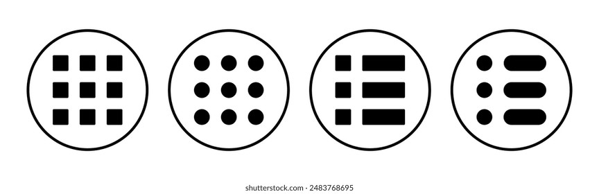 Menü-Symbol-Set. Web-Menü-Symbol. Hamburger-Menü-Symbol
