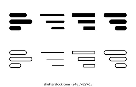 Menü-Symbol-Set. Web-Menü-Symbol. Hamburger-Menü-Symbol