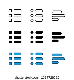 Menu Icon set. web menu icon. hamburger menu symbol