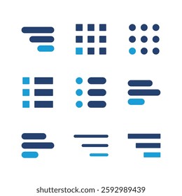 Menu Icon set. web menu icon. hamburger menu symbol