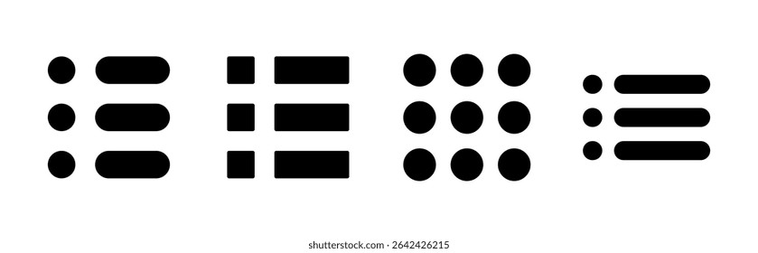 Menu Icon set. web menu icon. hamburger menu symbol