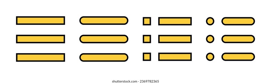 Menu Icon set for web and mobile app. web menu sign and symbol. hamburger menu symbol