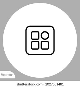 Menu icon sign vector,Symbol, logo illustration for web and mobile