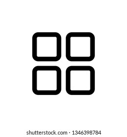 Menu icon simple flat style outline vector sign