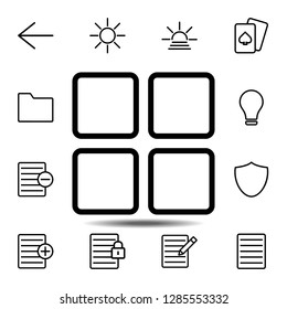 Menu icon. Simple thin line, outline vector element of minimalistic, web icons set for UI and UX, website or mobile application