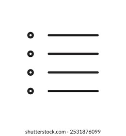 Menu icon Simple thin outline