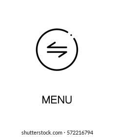 Menu icon. Single high quality outline symbol for web design or mobile app. Thin line sign for design logo. Black outline pictogram on white background