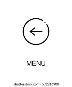 Menu icon. Single high quality outline symbol for web design or mobile app. Thin line sign for design logo. Black outline pictogram on white background