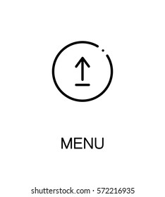 Menu icon. Single high quality outline symbol for web design or mobile app. Thin line sign for design logo. Black outline pictogram on white background