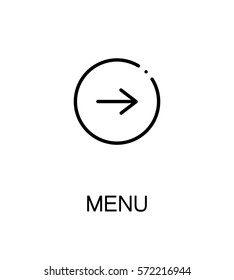 Menu icon. Single high quality outline symbol for web design or mobile app. Thin line sign for design logo. Black outline pictogram on white background