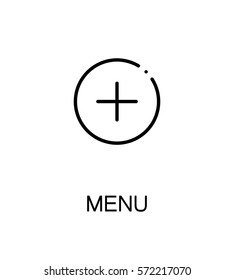 Menu icon. Single high quality outline symbol for web design or mobile app. Thin line sign for design logo. Black outline pictogram on white background