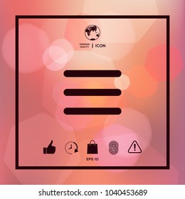 Menu Icon symbol