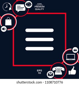Menu Icon symbol